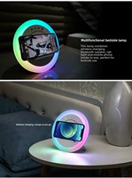 Lampe de bureau multifonction neuve avec chargement sans fil pour téléphone, éclairage d'ambiance, lampe de chevet pour dortoir/chambre