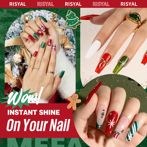 Ensemble de vernis à ongles de Noël, 4 couleurs, rouge, <span class=keywords><strong>vert</strong></span>, blanc, argent, kit de vernis à ongles à séchage rapide, <span class=keywords><strong>manucure</strong></span> DIY, salon à domicile, cadeau pour femmes et enfants - Product Image 4