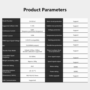 CH120 18S/120A Square Wave Electronic Speed <b>Controller</b> ESC for High-load Agricultural Plant Protection Drones - Product Image 6