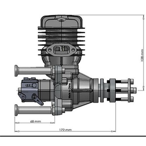 Moteur à essence DLE55 55CC 5.5HP/8500rpm pour avion RC à aile fixe, monocylindre, double échappement, refroidissement par air, démarrage manuel - Product Image 3