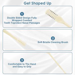 أداة متعددة الاستخدامات 2 في 1 لإزالة شعر الأنف، سكين أنف مزدوج الجوانب مطور، أداة إزالة شعر الأنف بزاوية 360 درجة، فرشاة تنظيف ناعمة - Product Image 5
