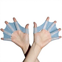 Pinbo 2 pièces Plaquettes de natation en silicone écologiques pour sport, à palettes, type pattes de grenouille, pour doigts et paume