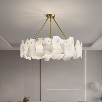Lustre LED moderne et simple tout en cuivre pour salon, salle à manger, éclairage de villa et décoration de la maison