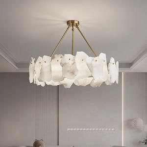 Tempat lilin LED marmer tembaga semua, pencahayaan Modern dan sederhana untuk ruang tamu, ruang makan, vila dan dekorasi rumah - Product Image 2