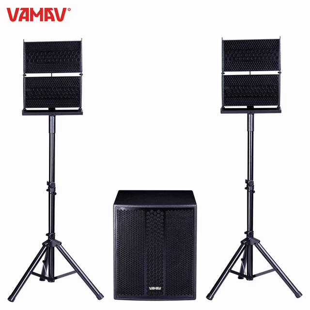 VAMAV Bocinas LA 800 Active PA Professional Audio System 18-Inch Column 800W Stage Speaker for Sports Events and Performances