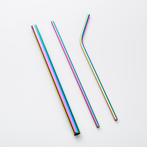 Оптовая Продажа Красочные Портативные многоразовые металлические соломинки из нержавеющей стали набор - Product Image 5