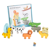 Juguete de Madera Apilable de Animales para Niños, Éxito en TikTok, Juego Educativo Montessori de Equilibrio, Bloques de Construcción, Juego Libre