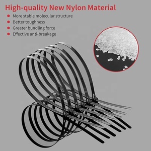 Прямая Продажа с завода, удобный и многоразовый галстук на молнии, черный, 7,6*450 мм, нейлоновые кабельные стяжки, ультрафиолетовые пластиковые кабельные стяжки - Product Image 3