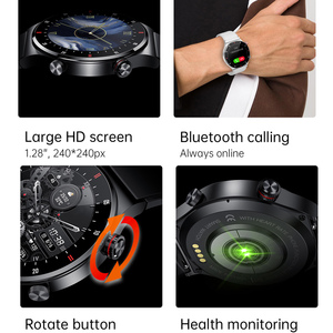 2025 Người Đàn Ông Smartwatch Thép Không Gỉ Thông Minh Bcelet Theo Dõi Sức Khỏe Bt Cuộc Gọi Không Thấm Nước 1.28 "Vòng Màn Hình NFC Thông Minh Đồng Hồ QW33 - Product Image 2