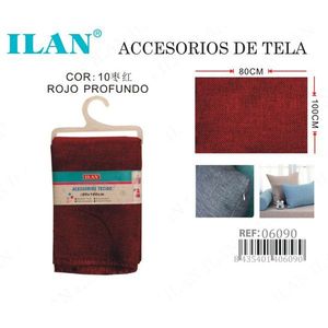 Accessorio in Tessuto ILAN 80x100cm Rosso Scuro per Arredamento Casa - Product Image 1