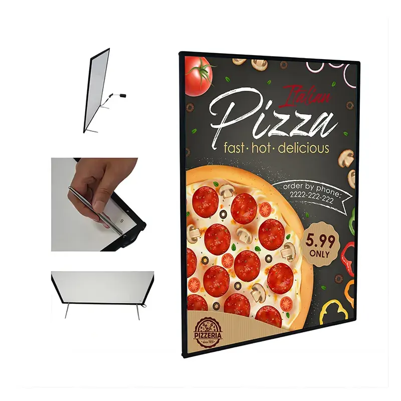 Menü Werbung Led Slim Light Box für Restaurant Menü Display Zeichen