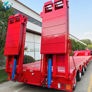 4 essieux 80 tonnes Conception de lit bas pour faciliter le chargement, le déchargement et le transport de conteneurs Semi-remorques à plateau bas - Product Image 6