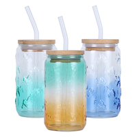 New Arrive <strong>Top</strong> <strong>Sellers</strong> Drinkware Products Sprayed Colored Beer Glasses <strong>clear</strong> Tumbler With Bamboo Lid and Straw