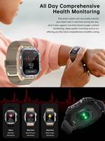 Reloj Inteligente C40 Pro Unisex con Forma Cuadrada, Resistente al Agua, con Asistente de Voz con IA, para Deportes y Monitoreo de Salud, Compatible con Android
