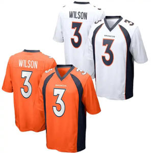 रसेल विल्सन डेनवर जर्सी 3 सिले हुए वीपी लिमिटेड जर्सी यूएसए फुटबॉल स्पोर्ट फैशन गेम जर्सी थोक नेवी ब्लैक - Product Image 1