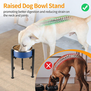 Comedero Elevado Ajustable y Ecológico de Acero Inoxidable para Perros, Tazón de Agua Antiderrames para Perros Pequeños, Medianos y Grandes - Product Image 3