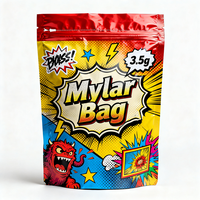 Sacs Mylar personnalisés imprimés, colorés, refermables avec fermeture éclair, de qualité alimentaire, résistants à l'humidité et aux odeurs, pour snacks