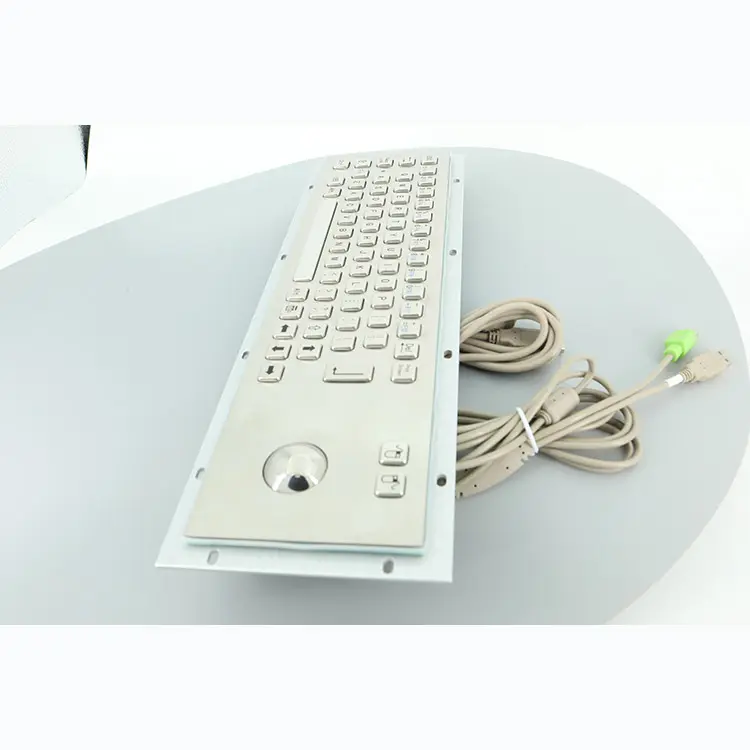 ip68 industrial grade metal keyboard with trackball