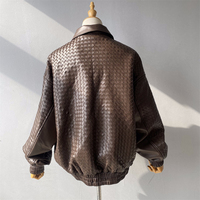Luxe en cuir d'agneau véritable Bomber Biker veste moto nouvelle tendance mode col rabattu doux en cuir véritable veste femme