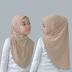 ฮิญาบกีฬาสำเร็จรูปสำหรับเด็กอายุ <span class=keywords><strong>5</strong></span>-12 ปี ผ้าเรียบ ยืดหยุ่นได้ หมวกโพกหัวเด็กผู้หญิงแบบมาเลเซีย ฮิญาบสำเร็จรูปสำหรับเด็กวัยเรียน - Product Image 1