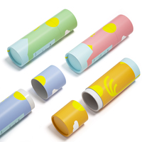 Logo personnalisé de luxe rose emballage cosmétique cylindre en papier rigide carton avec chapeau tube rond boîte-cadeau