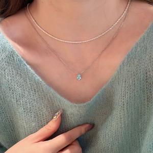 Collar de Plata de Ley S925 con Baomorganita Rosa Claro, Colgante de Corazón de Durazno de Lujo, Estilo Socialité para el Trabajo, Colgantes de Moda - Product Image 2