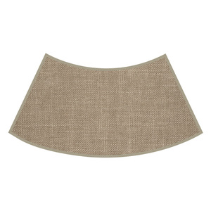 Tapis de bain minimaliste en forme de U, imitation lin, absorbant et antidérapant, pour salle de bain, douche, entrée, design de couleur unie - Product Image 3