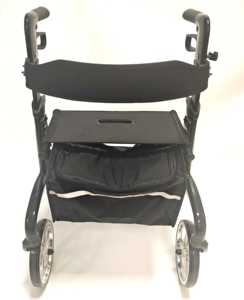 Aide à la marche en fibre de carbone, légère et pliable, à quatre roues, pesant seulement 5,6 kg, aide à la marche haut de gamme avec siège - Product Image 3