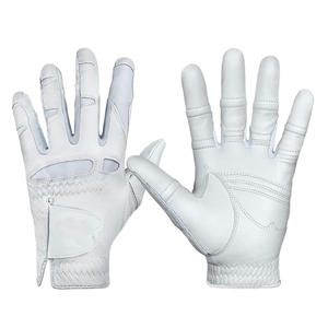 Gants de golf à doigts entiers de haute qualité en cuir véritable blanc anti-dérapant doux respirant sport gant de golf approprié - Product Image 5