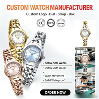 Reloj de Pulsera Elegante para Mujer, con Caja de Aleación, Análogo de Cuarzo, Correa de 18 mm, Esfera de Cristal