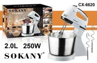 Sokany Machine à pétrir la pâte de qualité supérieure Mélangeur d'aliments Mini mélangeur sur socle Robot culinaire