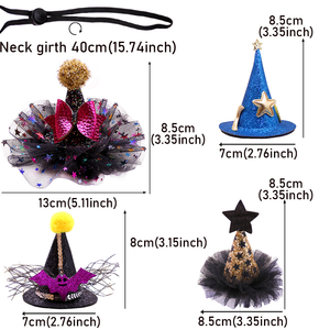 Sombreros para mascotas <span class=keywords><strong>de</strong></span> vacaciones, sombreros para perros y gatos <span class=keywords><strong>de</strong></span> Halloween, decoraciones ajustables, sombreros novedosos divertidos <span class=keywords><strong>de</strong></span> lino <span class=keywords><strong>tejido</strong></span> mixto - Product Image 4