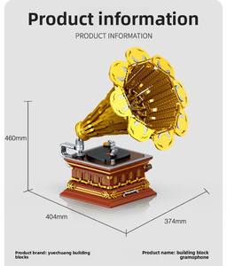 Yuechuang DIY TOY Phonograph Music Manual for Player <b>Plastic</b> Puzzle Assembly Building <b>Block</b> Toy Model 14 Years & up - Product Image 4