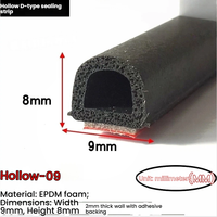 Tira de Sellado de Goma EPDM Semicircular Hueca, Impermeable y Antipolvo, Disponible en Tamaño, Color y Dureza Personalizados, Corte a Medida para Puertas y Ventanas