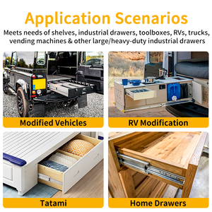 YENUO rel laher baja, rel bantalan bola baja dudukan samping ekstensi penuh 10-80 inci untuk Dapur & komersial - Product Image 6