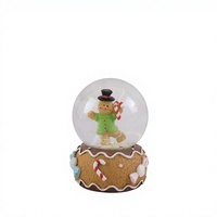 Décoration d'intérieur de Noël, artisanat festif, cadeau personnalisé, globe à neige assorti, maison en pain d'épices et figurine de couple, boule de neige