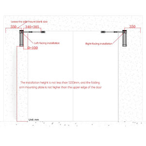 Operador de Puerta Automática con Curva de Velocidad de Conmutación Ajustable para Desarrollo Secundario, Montaje Exterior, para Puertas Batientes - Product Image 1