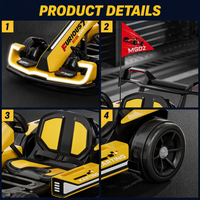 Voiture de drift RC 24V, kart électrique à pédales, kart télécommandé, kart électrique pour enfants, voiture de karting électrique pour enfants