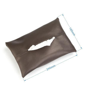 Cubierta de Caja de Pañuelos Cuadrada de Cuero Moderna Personalizada, Porta Servilletas para Sala de Estar y Automóvil - Product Image 2