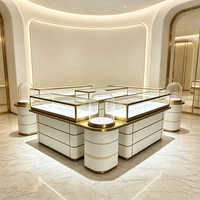 Desain Etalase Perhiasan Stainless Steel untuk Toko Grosir dari Pabrik China, Material dan Warna Dapat Disesuaikan, Desain Unik untuk Merek