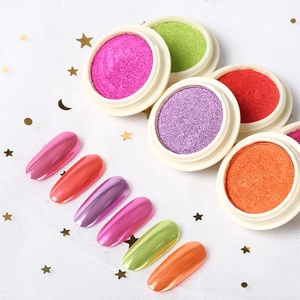 Polvo Mágico Espejo Aurora Sólido 2026, Set de Pigmento de Uñas de Seda Efecto Sirena con Borde Explosivo de 18 Colores para Brillo Cromado, Salón y Arte DIY - Product Image 2