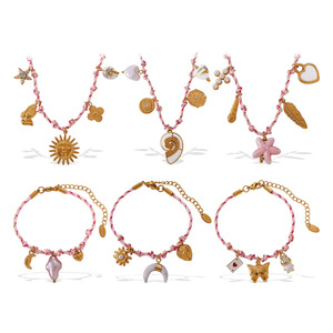 Set de Pulseras DIY Estilo Japonés y Coreano con Dijes de Aleación de Zinc, Diseño de Vida Marina, Regalo para Mujeres - Product Image 5