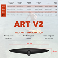 Hydrofoil Dynamique AXIS ART V2 879 en Fibre de Carbone – Performances Optimales pour Freestyle en Eau Confinée, Changement de Direction Rapide et Fluide