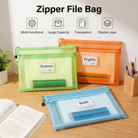Pochette de rangement multifonctionnelle en nylon A4 grande capacité à fermeture éclair, idéale pour les fournitures de bureau et le rangement de jouets – Vente directe usine