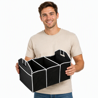 Organisateur de coffre de voiture pliable en polyester, durable et pliable, pour le rangement de marchandises en gros