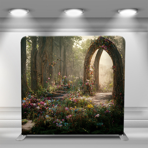 8x8ft tensão Tecido Portátil Pop up Backdrop Trade Show Display Stand Wall Banner para eventos de festa de casamento - Product Image 1