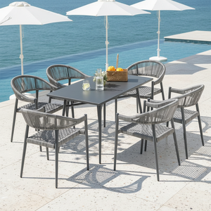 Juego de Comedor de Ratán Ligero para Exteriores, Directo de Fábrica, para Cafetería y Hotel, Sillas y Mesa de <span class=keywords><strong>Bistro</strong></span> para Cafetería, Tienda de Té con Leche, Uso en Terraza - Product Image 2