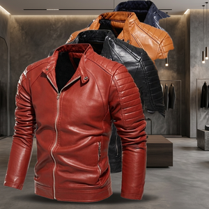 Veste en cuir de moto pour homme de haute qualité, en cuir de vache véritable noir, imperméable et respirante, fabriquée au Pakistan - Product Image 3