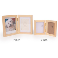 Kit de moule en argile pour Souvenir de patte de chien de 5 pouces, fournitures commémoratives, cadre Photo en bois avec ensemble d'argile