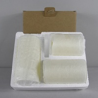 Ensemble de 3 bougies de décoration pour la maison, blanc chaud, scintillant, sans flamme, en gros